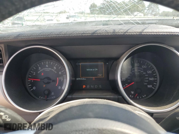 2019 Ford Mustang EcoBoost with VIN 1FA6P8TH5K5132186, listed as a Copart auction lot 62317015 with 97,816 mi miles and Salvage title. Bid and sale history available at DreamBid. Image 9.