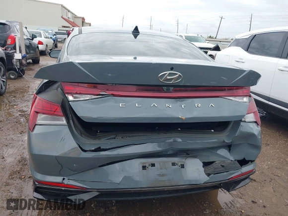 2021 Hyundai Elantra SEL with VIN KMHLN4AG6MU090007, listed as a IAAI auction lot 41457374 with 99,045 mi miles. Bid and sale history available at carsss.com. Image 6.