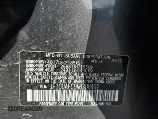 2024 Subaru Impreza Sport with VIN JF1GUAFC9R8308492, listed as a Copart auction lot 44673045 with 13,972 mi miles and Salvage Title. Bid and sale history available at carsss.com. Image 13.