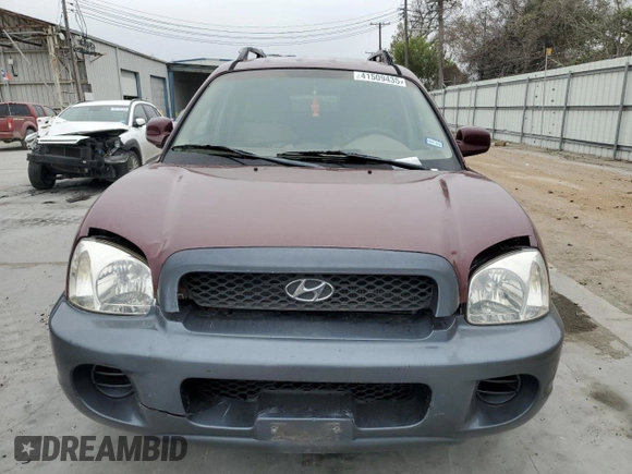 2004 Hyundai Santa Fe with VIN KM8SB12B14U644124, listed as a Copart auction lot 41509435 with 138,586 mi miles and Clean Title. Bid and sale history available at carsss.com. Image 5.