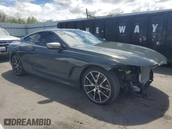 2019 BMW 8 Series M850i xDrive with VIN WBABC4C58KBU96829, listed as a Copart auction lot 54229794 with 20,285 mi miles and Salvage Title. Bid and sale history available at carsss.com. Image 4.