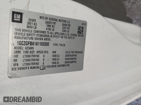 2010 Chevrolet Express Cargo с VIN 1GCZGFBA1A1160380, выставлен на аукционе IAAI как лот 42763033 с пробегом 153 559 миль миль и . История ставок и продаж доступна на DreamBid. Изображение 47.