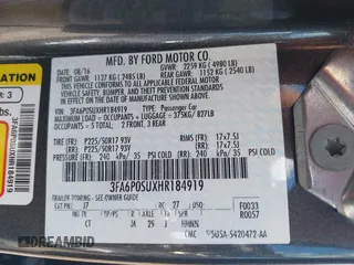 2017 Ford Fusion Titanium z VIN 3FA6P0SUXHR184919, wystawiony jako IAAI lot #42258918 z przebiegiem Nie podano mil oraz . Historia ofert i sprzedaży dostępna na DreamBid. Obrazek 9.
