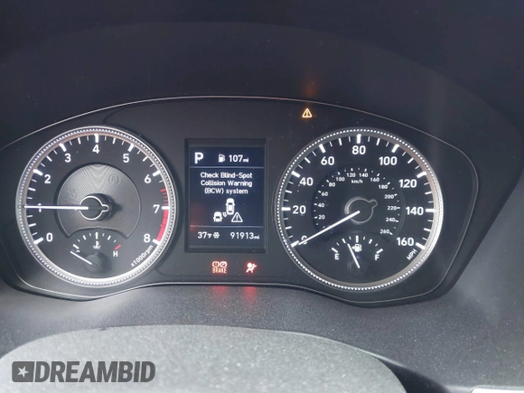 2019 Hyundai Santa Fe SE with VIN 5NMS2CAD9KH003200, listed as a IAAI auction lot 41541423 with 91,913 mi miles. Bid and sale history available at carsss.com. Image 7.