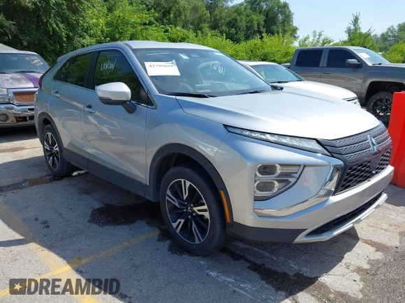 2024 Mitsubishi Eclipse Cross SE with VIN JA4ATWAA9RZ043647, listed as a IAAI auction lot 42795659 with 19,591 mi miles and . Bid and sale history available at DreamBid. Image 1.