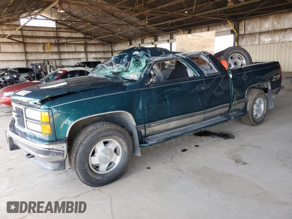 1997 GMC Sierra 1500 z VIN 2GTEK19RXV1501674, wystawiony jako Copart lot #59061595 z przebiegiem 138 998 mil mil oraz Szkoda całkowita • Salvage title. Historia ofert i sprzedaży dostępna na DreamBid. Obrazek 1.