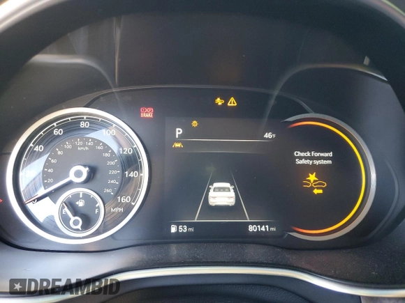 2021 Genesis G80 2.5T with VIN KMTGB4SC6MU044687, listed as a Copart auction lot 87952985 with 80,141 mi miles and Salvage Title. Bid and sale history available at DreamBid. Image 9.