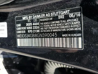 2016 Mercedes-Benz CLA 250 with VIN WDDSJ4GB8GN390045, listed as a Copart auction lot 52643505 with 125,300 mi miles and Clean title. Bid and sale history available at DreamBid. Image 12.