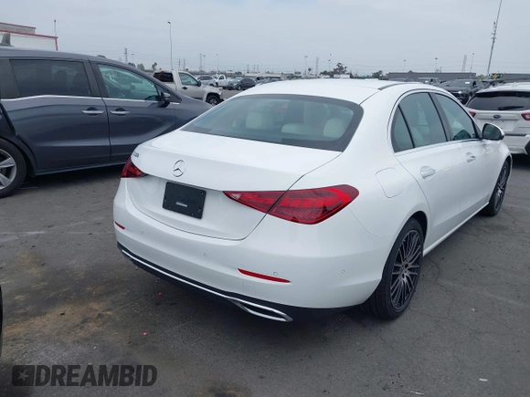 2023 Mercedes-Benz C 300 with VIN W1KAF4GB7PR092981, listed as a IAAI auction lot 42373437 with 18,028 mi miles and . Bid and sale history available at DreamBid. Image 4.