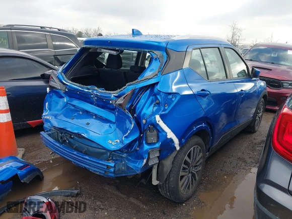 2024 Nissan Kicks SV with VIN 3N1CP5CV9RL486307, listed as a IAAI auction lot 41678539 with 15,573 mi miles and . Bid and sale history available at DreamBid. Image 4.