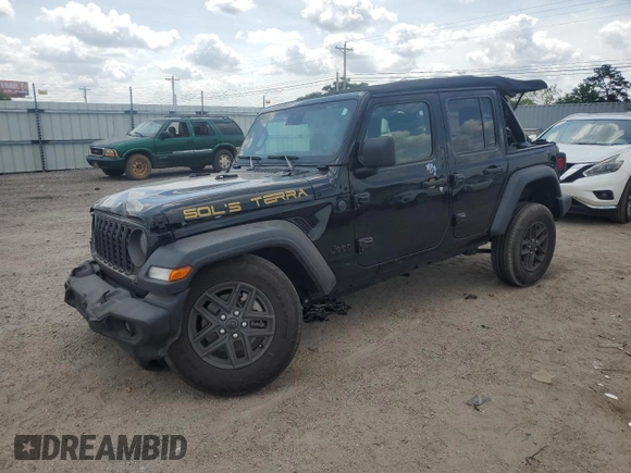 2024 Jeep Wrangler Sport S z VIN 1C4PJXDGXRW334039, wystawiony jako Copart lot #54206225 z przebiegiem 13 528 mil mil oraz Szkoda całkowita • Salvage title. Historia ofert i sprzedaży dostępna na DreamBid. Obrazek 1.