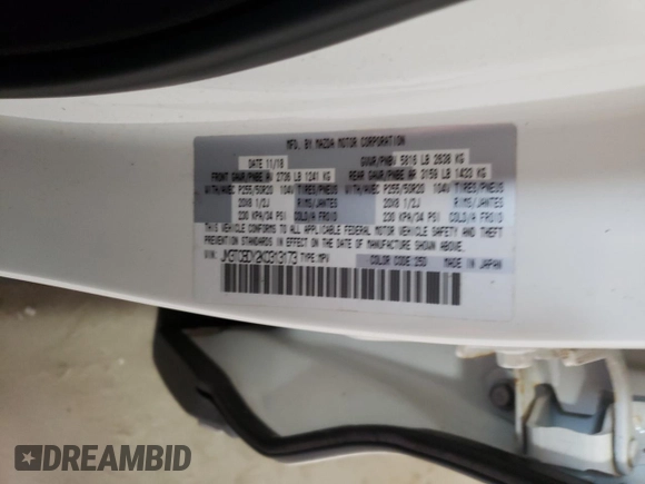 2019 Mazda CX-9 Grand Touring with VIN JM3TCBDY2K0313173, listed as a Copart auction lot 45555705 with 48,286 mi miles and Salvage Title. Bid and sale history available at carsss.com. Image 15.