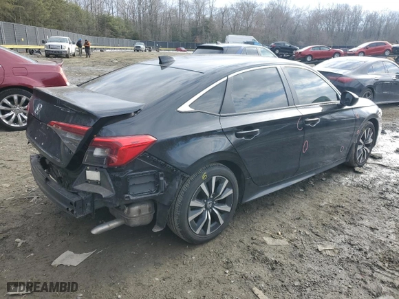 2022 Honda Civic Sedan EX with VIN JHMFE1F76NX002581, listed as a Copart auction lot 41983995 with 48,169 mi miles and Salvage Title. Bid and sale history available at carsss.com. Image 3.