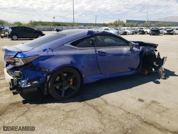 2015 Lexus RC F with VIN JTHHP5BC5F5003814, listed as a Copart auction lot 72458254 with NaN miles and Salvage Title. Bid and sale history available at carsss.com. Image 3.