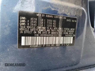 2019 Subaru Legacy with VIN 4S3BNAB69K3037552, listed as a Copart auction lot 42960395 with 169,786 mi miles and Salvage Title. Bid and sale history available at carsss.com. Image 14.