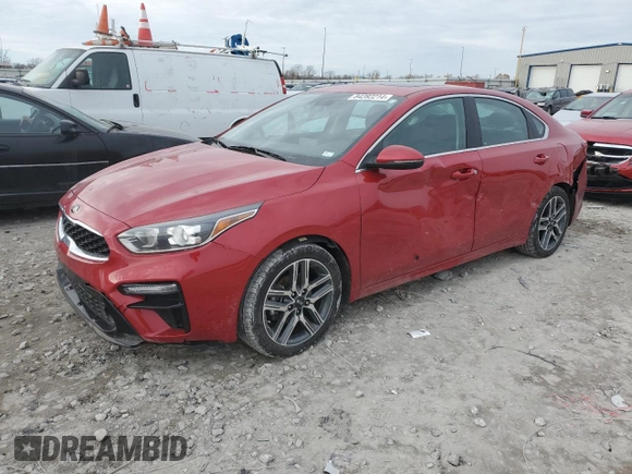 2021 Kia Forte EX with VIN 3KPF54ADXME349152, listed as a Copart auction lot 84282214 with 56,073 mi miles and Salvage Title. Bid and sale history available at DreamBid. Image 1.