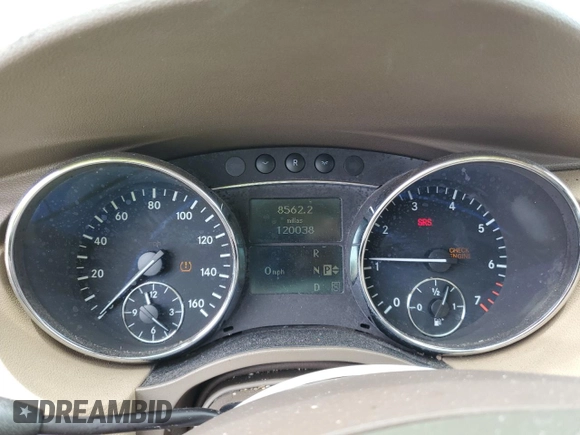 2008 Mercedes-Benz R 3.5L with VIN 4JGCB65E28A084418, listed as a Copart auction lot 63391385 with 120,038 mi miles and Salvage title. Bid and sale history available at DreamBid. Image 9.