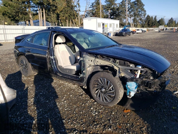 2020 Hyundai Sonata Hybrid Ultimate with VIN KMHL34JJ0LA011433, listed as a Copart auction lot 76461464 with 27,479 mi miles and Salvage Title. Bid and sale history available at carsss.com. Image 4.