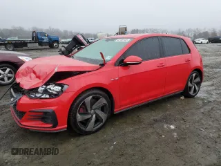 2020 Volkswagen Golf GTI S with VIN 3VW5T7AU1LM006735, listed as a Copart auction lot 42706145 with 51,116 mi miles and Salvage Title. Bid and sale history available at carsss.com. Image 1.