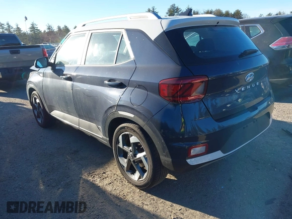 2022 Hyundai Venue Limited with VIN KMHRC8A36NU169697, listed as a IAAI auction lot 41279162 with 23,542 mi miles and . Bid and sale history available at DreamBid. Image 3.