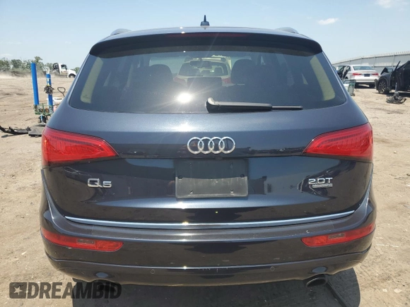 2016 Audi Q5 Premium Plus with VIN WA1L2AFP4GA126619, listed as a Copart auction lot 62185165 with 161,555 mi miles and Salvage title. Bid and sale history available at DreamBid. Image 6.