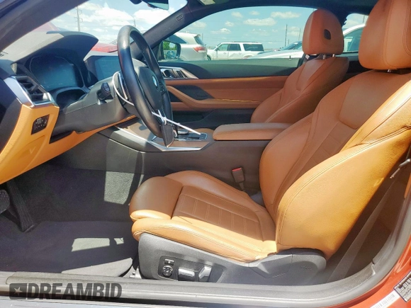 2021 BMW 4 Series 430i with VIN WBA53AP0XMCH23674, listed as a Copart auction lot 59490125 with 66,940 mi miles and Salvage title. Bid and sale history available at DreamBid. Image 7.