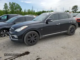 2017 Infiniti QX50 with VIN JN1BJ0RR0HM403944, listed as a Copart auction lot 52775794 with 105,916 mi miles and Salvage Title. Bid and sale history available at carsss.com. Image 1.