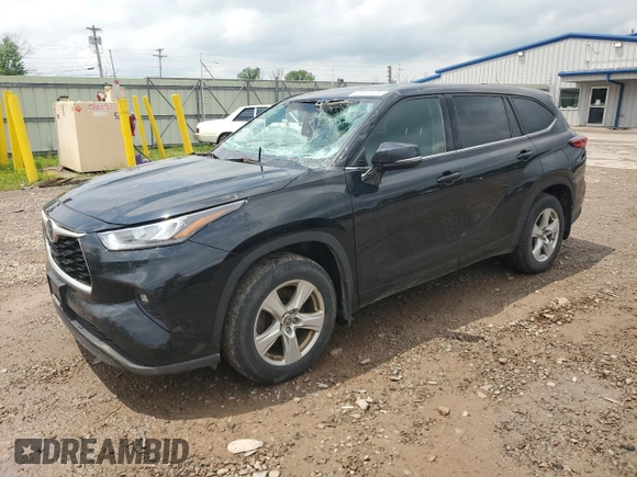 2020 Toyota Highlander LE with VIN 5TDBZRBH8LS033318, listed as a Copart auction lot 62912405 with 69,525 mi miles and Salvage title. Bid and sale history available at DreamBid. Image 1.