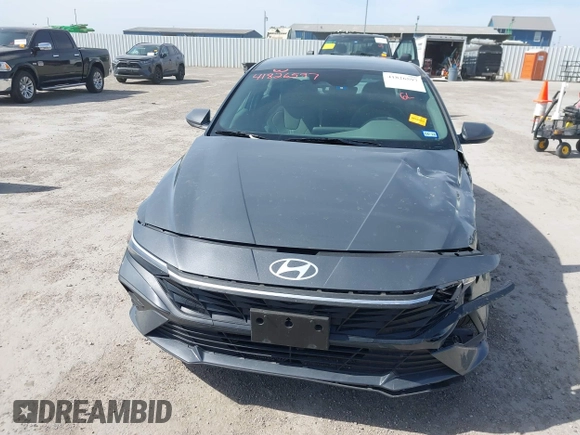 2024 Hyundai Elantra SEL with VIN KMHLM4DG3RU792467, listed as a IAAI auction lot 41826597 with 9,216 mi miles and . Bid and sale history available at DreamBid. Image 10.