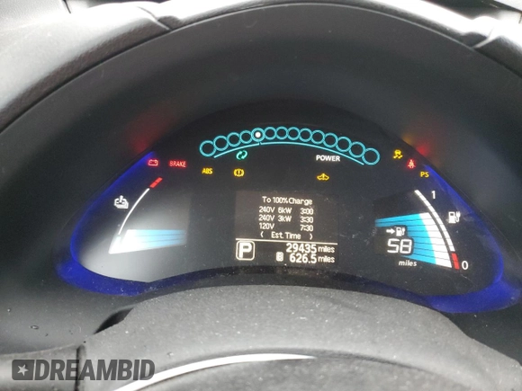 2016 Nissan LEAF S with VIN 1N4AZ0CP8GC304730, listed as a Copart auction lot 68542692 with 29,435 mi miles. Bid and sale history available at carsss.com. Image 9.
