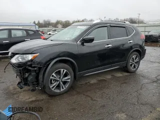 2019 Nissan Rogue SV with VIN JN8AT2MVXKW394317, listed as a Copart auction lot 52742105 with 96,463 mi miles and Salvage Title. Bid and sale history available at carsss.com. Image 1.