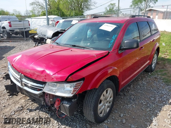 2016 Dodge Journey SE with VIN 3C4PDCAB7GT250093, listed as a IAAI auction lot 42061392 with 100,433 mi miles. Bid and sale history available at carsss.com. Image 2.