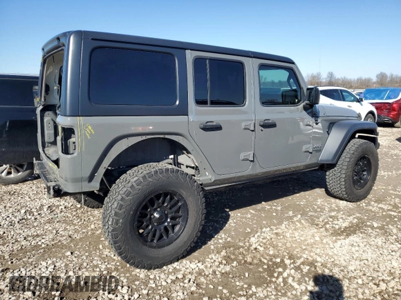 2018 Jeep Wrangler Unlimited Sport S with VIN 1C4HJXDG7JW298738, listed as a Copart auction lot 49312355 with 69,983 mi miles and Salvage title. Bid and sale history available at DreamBid. Image 3.