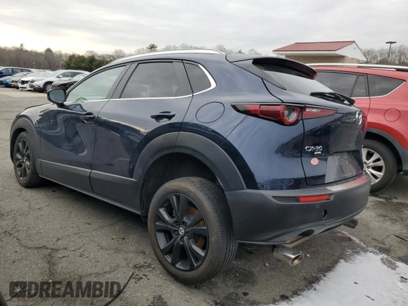 2022 Mazda CX-30 2.5 Turbo with VIN 3MVDMBAY5NM447836, listed as a Copart auction lot 87030384 with 38,008 mi miles and Salvage Title. Bid and sale history available at DreamBid. Image 2.