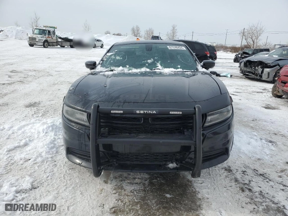 2019 Dodge Charger Police with VIN 2C3CDXKTXKH665413, listed as a Copart auction lot 67248424 with 116,485 mi miles and Salvage Title. Bid and sale history available at carsss.com. Image 5.