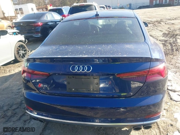 2018 Audi S5 Coupe Prestige with VIN WAUR4AF52JA055241, listed as a IAAI auction lot 41377422 with NaN miles. Bid and sale history available at carsss.com. Image 16.
