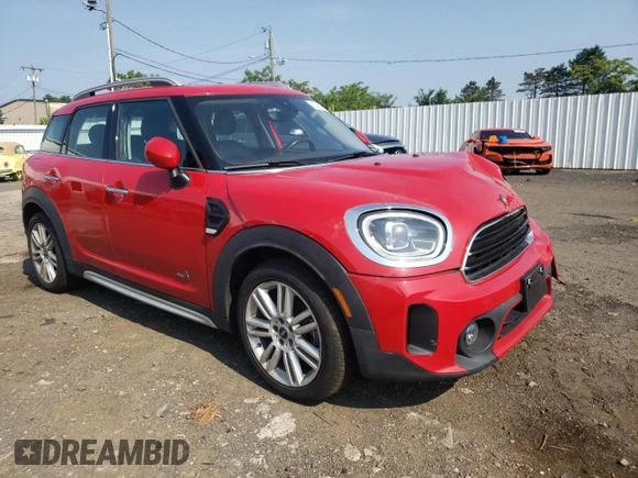 2022 MINI Countryman Cooper z VIN WMZ43BR03N3N71821, wystawiony jako Copart lot #62858615 z przebiegiem 67 534 mil mil oraz Szkoda całkowita • Salvage title. Historia ofert i sprzedaży dostępna na DreamBid. Obrazek 4.