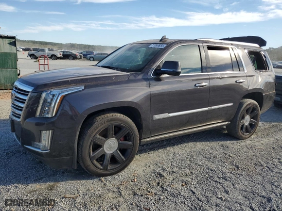 2017 Cadillac Escalade Platinum with VIN 1GYS4DKJ1HR354671, listed as a Copart auction lot 77090654 with 108,495 mi miles and Salvage Title. Bid and sale history available at carsss.com. Image 1.
