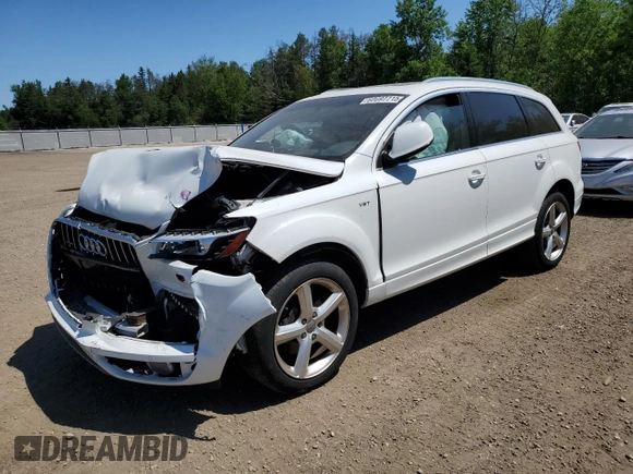 2012 Audi Q7 with VIN WA1AGCFE9CD001532, listed as a Copart auction lot 60097715 with Not provided miles and Salvage title. Bid and sale history available at DreamBid. Image 1.