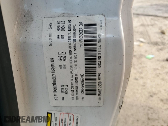 2005 Chrysler Sebring with VIN 1C3EL45X25N677043, listed as a Copart auction lot 82529324 with 105,774 mi miles and Salvage title. Bid and sale history available at DreamBid. Image 14.