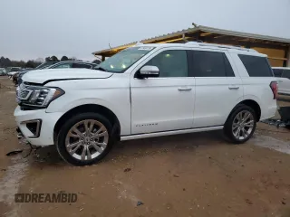 2020 Ford Expedition Platinum with VIN 1FMJU1MT6LEA65120, listed as a Copart auction lot 47950755 with 69,628 mi miles and Salvage Title. Bid and sale history available at carsss.com. Image 1.
