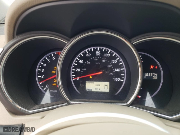 2012 Nissan Murano LE with VIN JN8AZ1MW7CW230770, listed as a Copart auction lot 86133794 with 163,974 mi miles and Salvage Title. Bid and sale history available at carsss.com. Image 9.