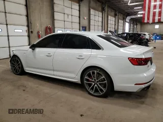 2018 Audi S4 Prestige z VIN WAUC4AF43JA002626, wystawiony jako Copart lot #47585835 z przebiegiem 93 514 mil mil oraz Szkody całkowita. Historia ofert i sprzedaży dostępna na DreamBid. Obrazek 2.