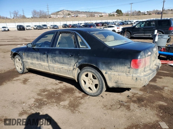 1998 Audi A8 with VIN WAUBG34D3WN007522, listed as a Copart auction lot 45497545 with 174,719 mi miles and Clean title. Bid and sale history available at DreamBid. Image 2.