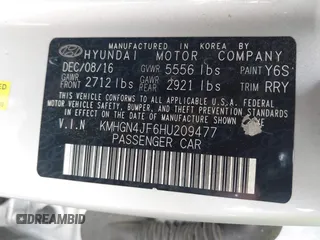 2017 Genesis G80 Ultimate z VIN KMHGN4JF6HU209477, wystawiony jako IAAI lot #42056310 z przebiegiem 134 288 mil mil oraz . Historia ofert i sprzedaży dostępna na DreamBid. Obrazek 9.