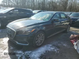 2019 Genesis G80 3.8L z VIN KMHGN4JE6KU291273, wystawiony jako Copart lot #41874905 z przebiegiem 82 843 mil mil oraz Szkoda całkowita • Salvage title. Historia ofert i sprzedaży dostępna na DreamBid. Obrazek 1.