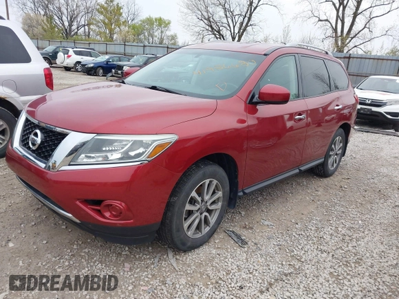 2014 Nissan Pathfinder S z VIN 5N1AR2MM8EC722644, wystawiony jako IAAI lot #41986680 z przebiegiem 148 215 mil mil oraz . Historia ofert i sprzedaży dostępna na DreamBid. Obrazek 2.