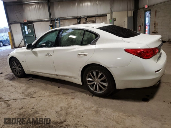 2017 Infiniti Q50 Signature Edition with VIN JN1EV7AP8HM742195, listed as a Copart auction lot 85845844 with 129,570 mi miles and Salvage title. Bid and sale history available at DreamBid. Image 2.