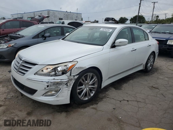 2012 Hyundai Genesis 5.0L R-Spec with VIN KMHGC4DH8CU203448, listed as a Copart auction lot 73234264 with 93,692 mi miles and Salvage Title. Bid and sale history available at carsss.com. Image 1.