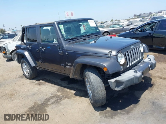 2016 Jeep Wrangler Unlimited Sahara with VIN 1C4HJWEG2GL273507, listed as a IAAI auction lot 39855004 with 87,011 mi miles and . Bid and sale history available at DreamBid. Image 1.